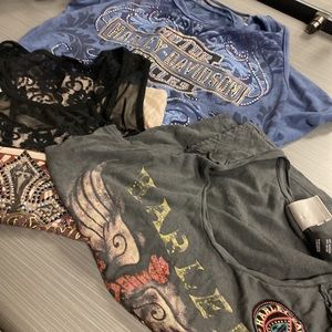 Lot of 3- Harley Davidson ladies medium tank/tee shirts